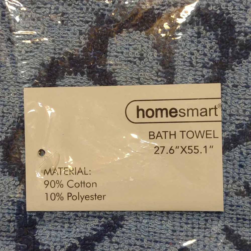 HOMESMART Bundle of 2 Bath/Beach Towel in Blue